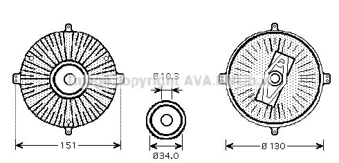 AVA QUALITY COOLING Сцепление, вентилятор радиатора MSC424